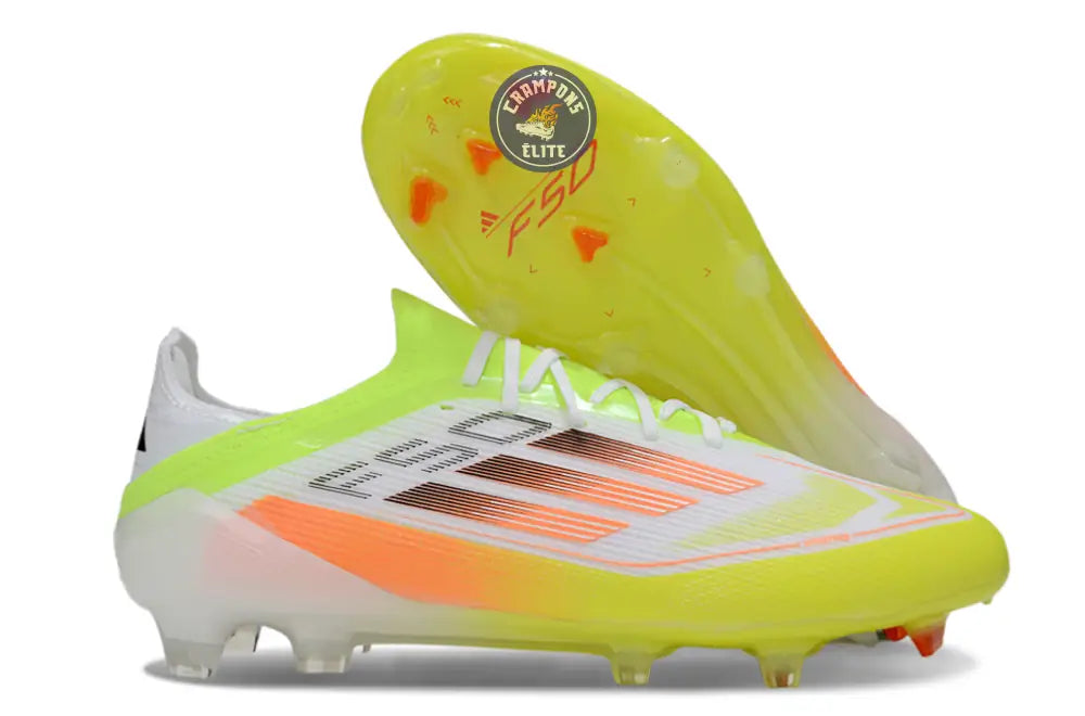 Image of F50 Elite Lacets FG - Blanc/Vert/Jaune/Orange