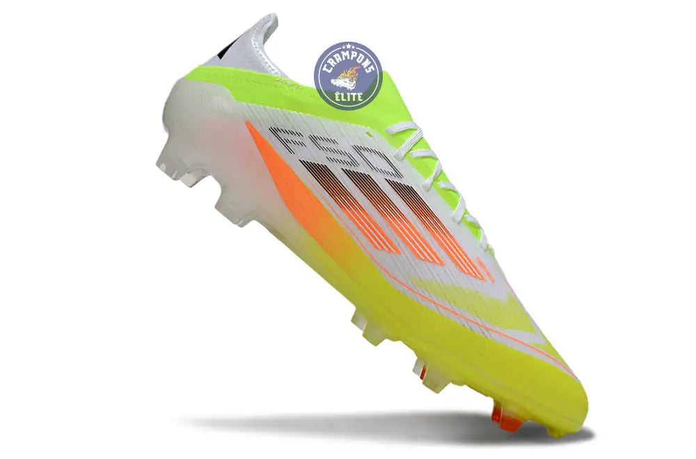 F50 Elite Lacets FG - Blanc/Vert/Jaune/Orange