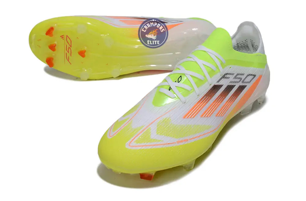 Image of F50 Elite Lacets FG - Blanc/Vert/Jaune/Orange