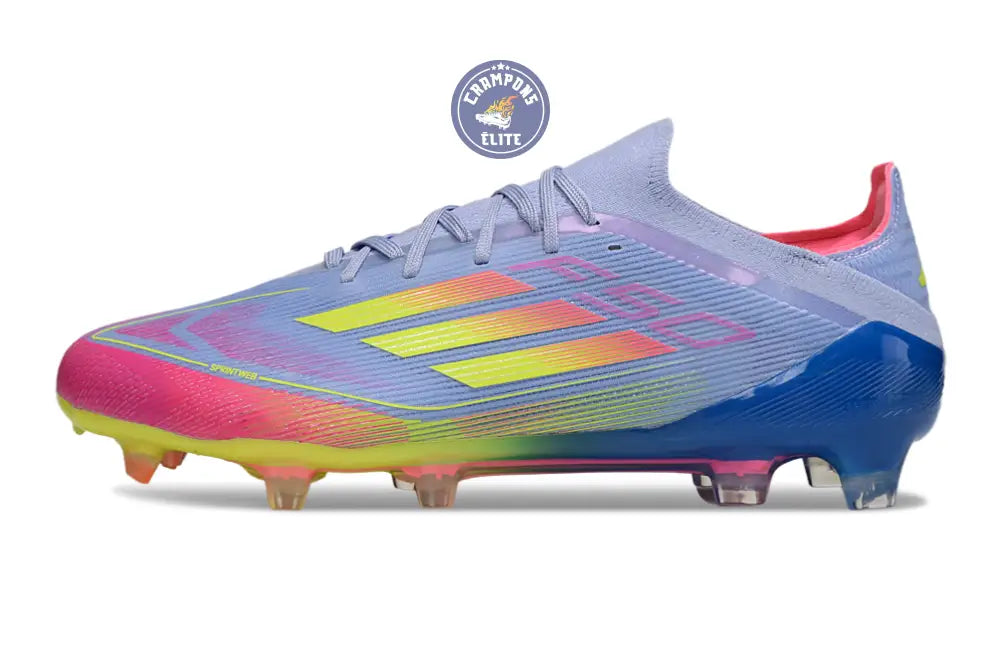 Image of F50 Elite Lacets FG - Blue Fusion/Vert/Rose