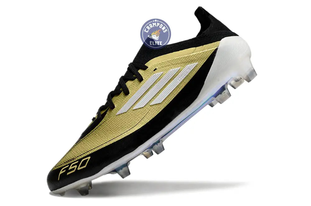 F50 Elite Lacets FG - Doré/Blanc/Noir