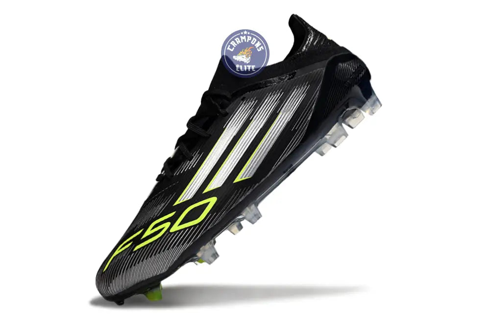 Image of F50 Elite Lacets FG - Noir/Argenté/Jaune Fuo