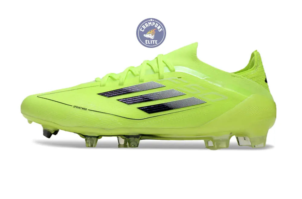 F50 Elite Lacets FG - Jaune Fluo/Noir