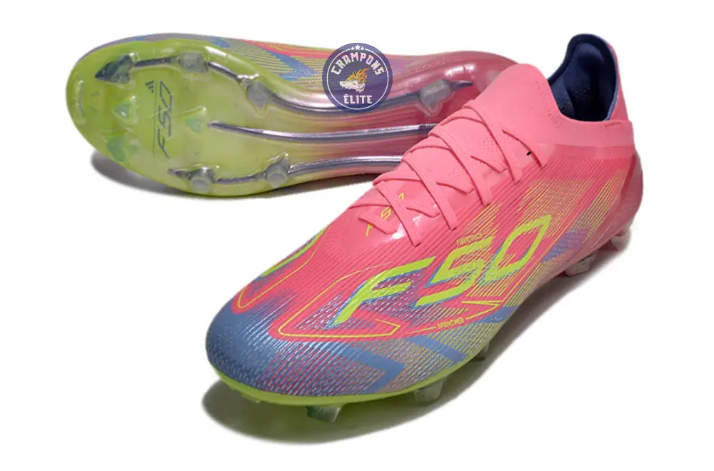 Image of F50 Elite Lacets FG Mystic Victory - Rose/Vert/Blue Fusion