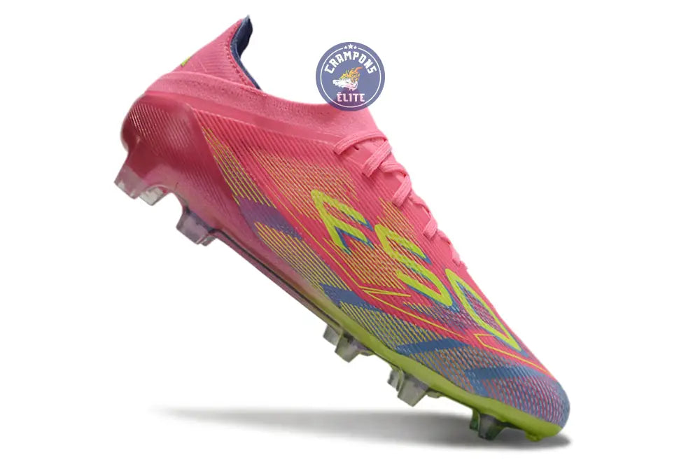 Image of F50 Elite Lacets FG Mystic Victory - Rose/Vert/Blue Fusion