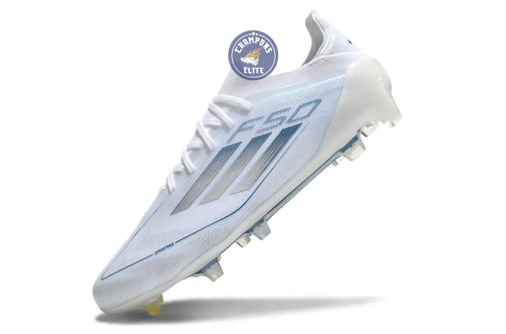 F50 Elite Lacets FG Polar Victory - Blanc/Argenté/Bleu