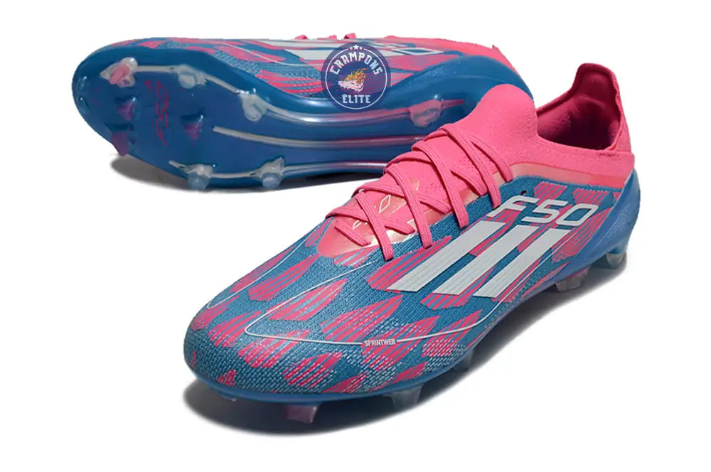Image of F50 Elite Lacets FG Reemergence - Bleu/Blanc/Rose