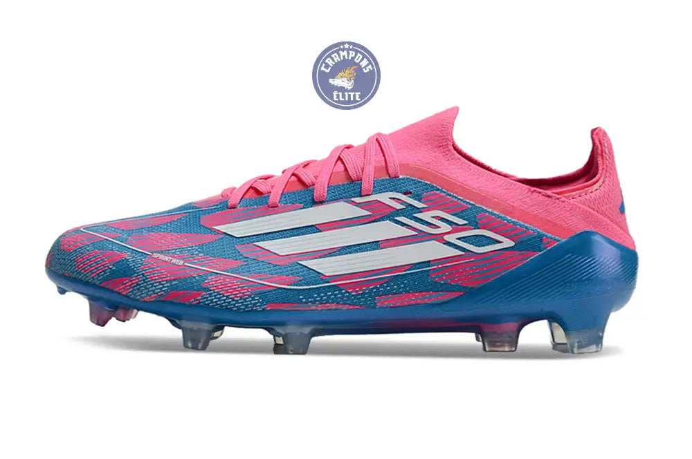 F50 Elite Lacets FG Reemergence - Bleu/Blanc/Rose