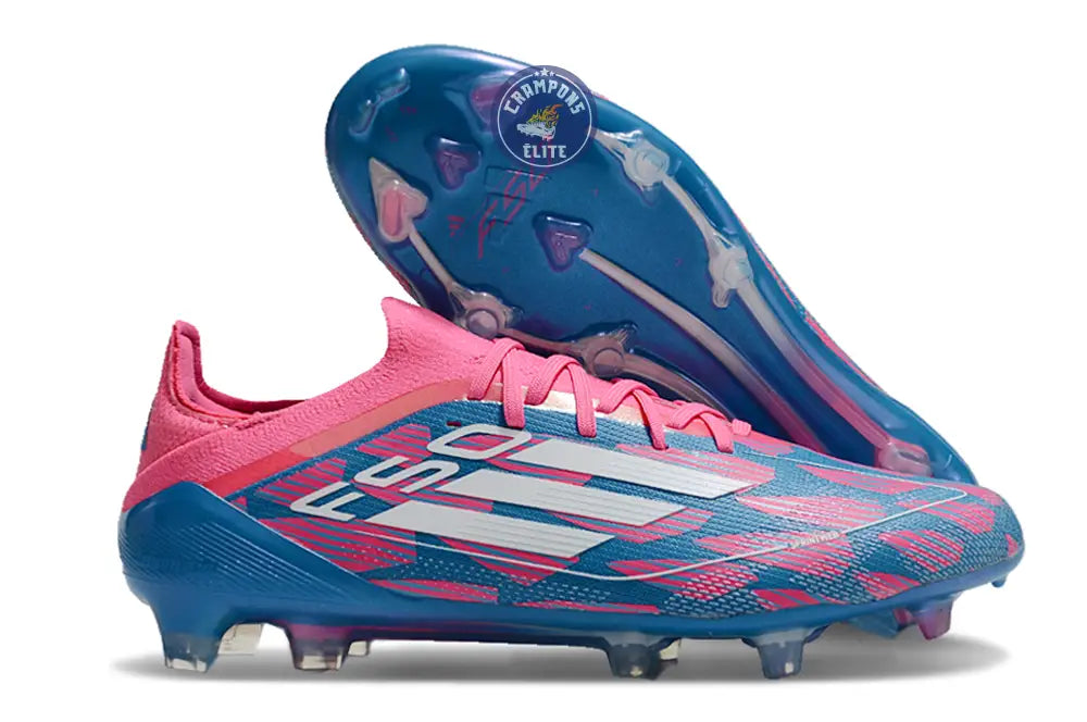 F50 Elite Lacets FG Reemergence - Bleu/Blanc/Rose