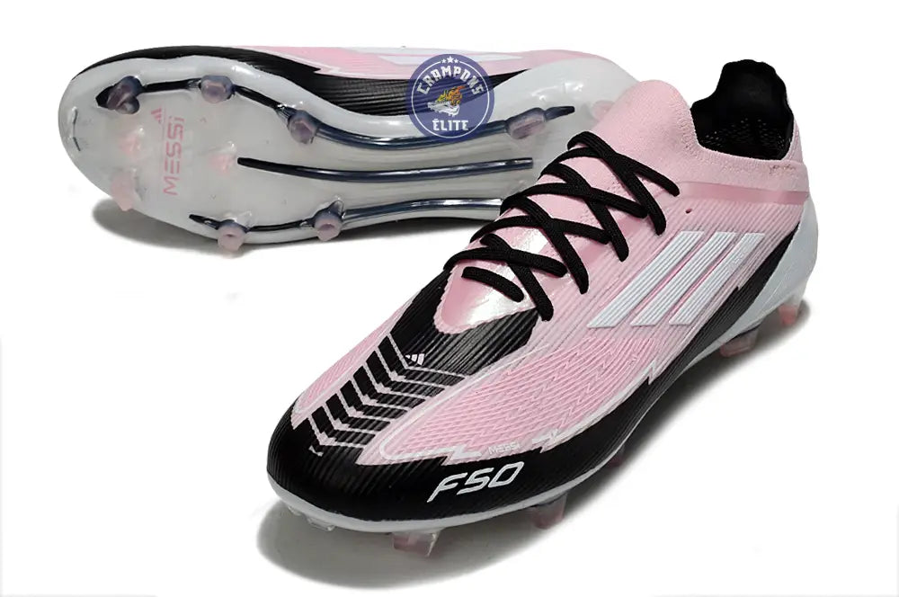 F50 Elite Lacets FG - Rose/Blanc/Noir