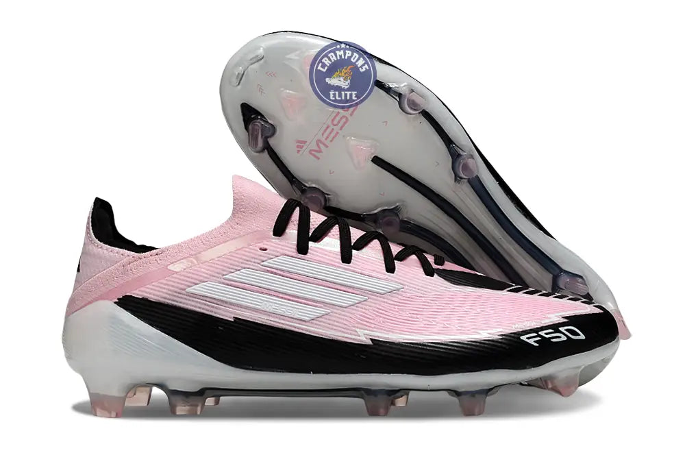 F50 Elite Lacets FG - Rose/Blanc/Noir