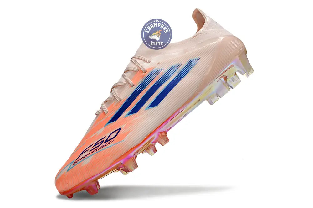 Image of F50 Elite Lacets FG - Beige/Orange/Bleu