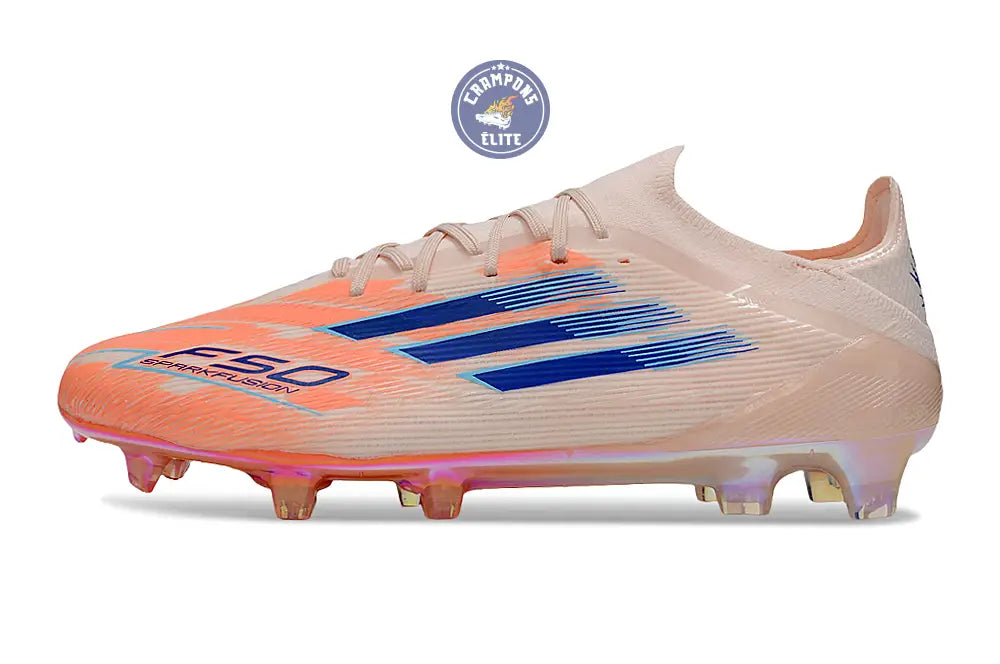 F50 Elite Lacets FG - Beige/Orange/Bleu