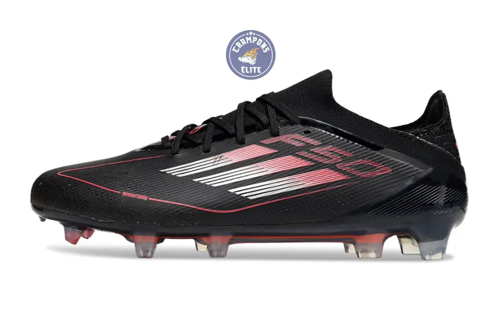 Image of F50 Elite Lacets FG Stealth Victory - Noir/Argenté/Lucid Red