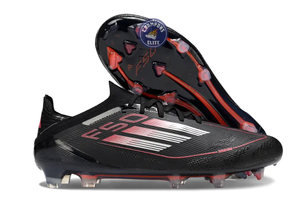 Image of F50 Elite Lacets FG Stealth Victory - Noir/Argenté/Lucid Red