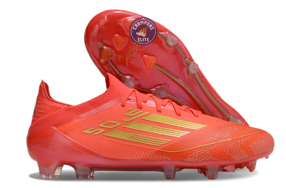 F50 Elite Lacets FG Two Horizons - Rouge/Doré/Rouge ÉDITION LIMITÉE