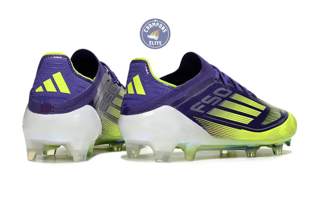 Image of F50 Elite Lacets FG - Violet/Jaune Fluo/Blanc