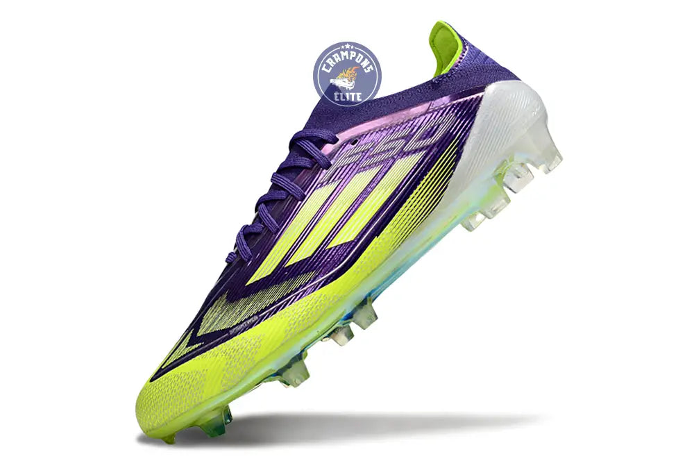 Image of F50 Elite Lacets FG - Violet/Jaune Fluo/Blanc