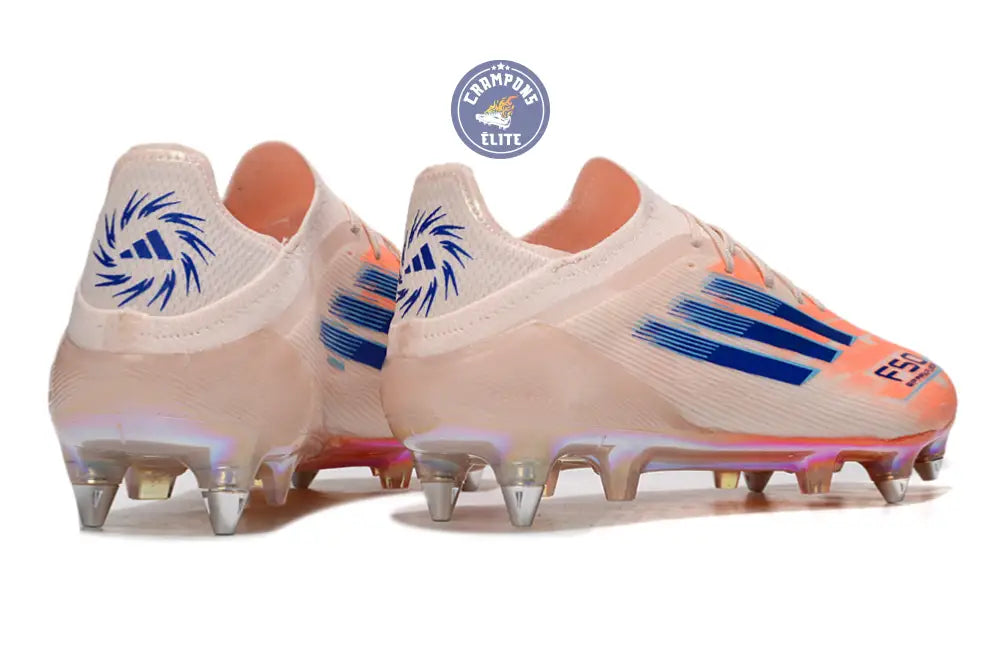 F50 Elite Lacets SG - Beige/Orange/Bleu