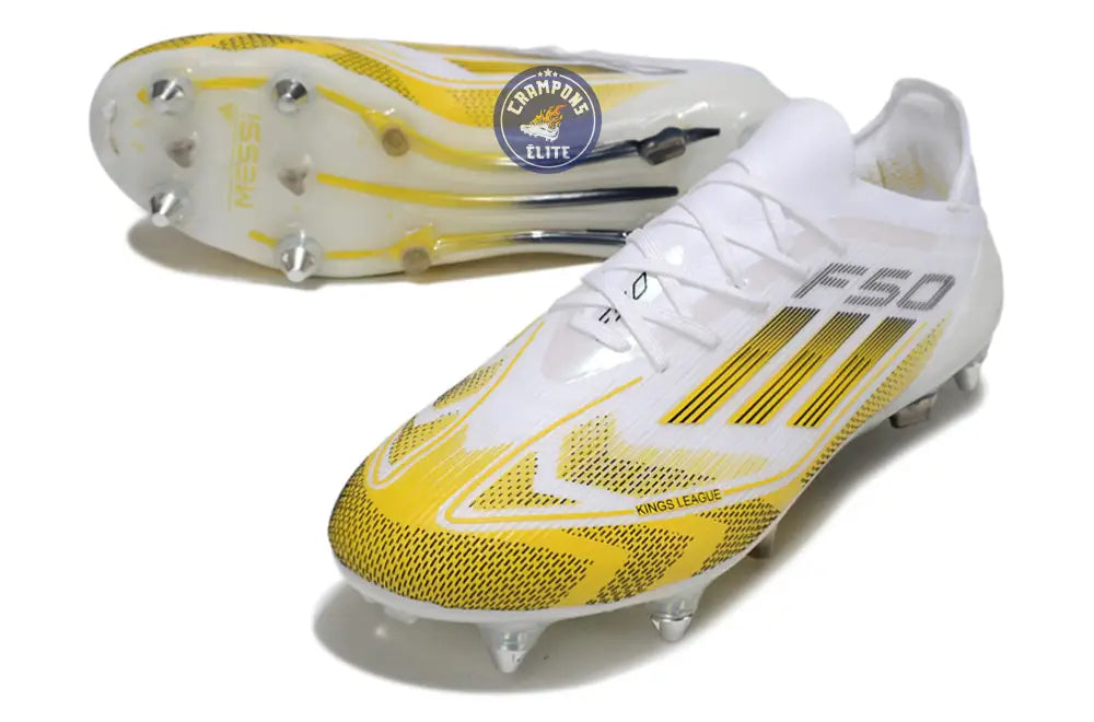 Image of F50 Elite Lacets SG - Blanc/Jaune/Noir