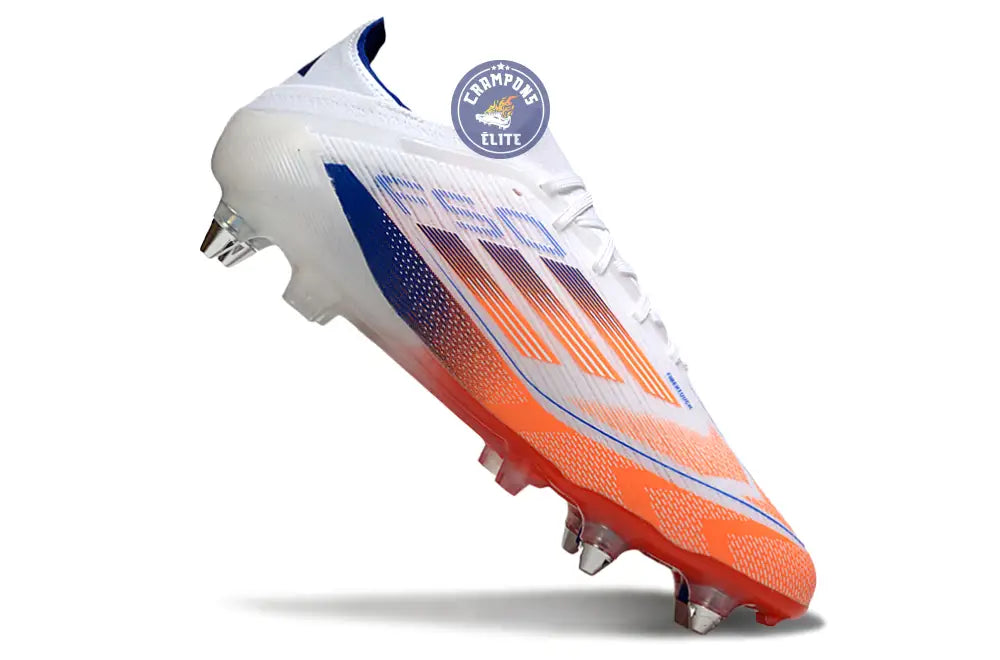 Image of F50 Elite Lacets SG - Blanc/Orange/Bleu