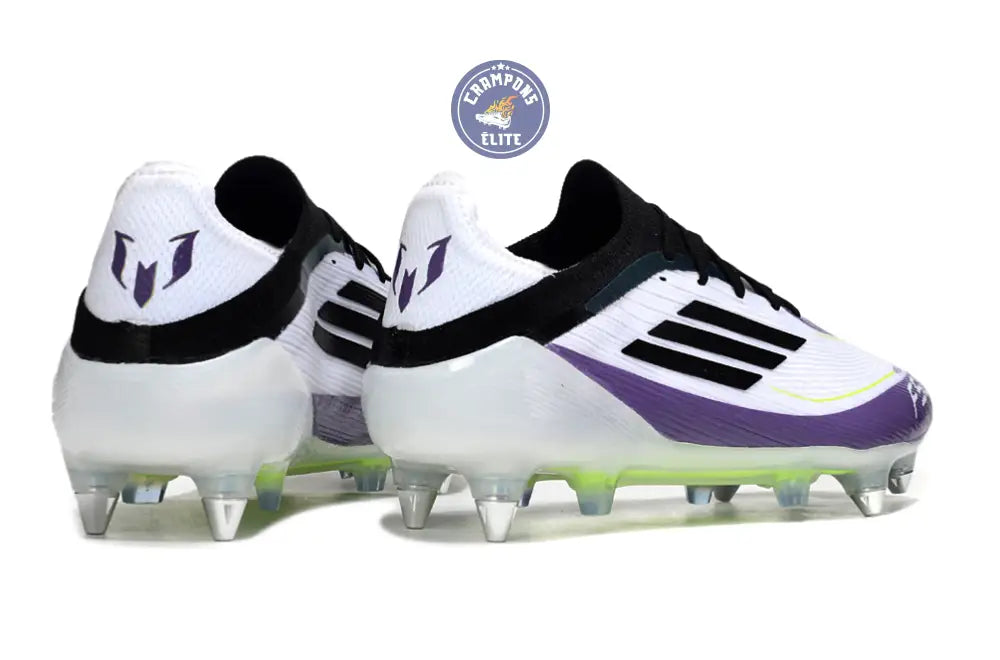 Image of F50 Elite Lacets SG - Blanc/Violet/Jaune Fluo/Noir