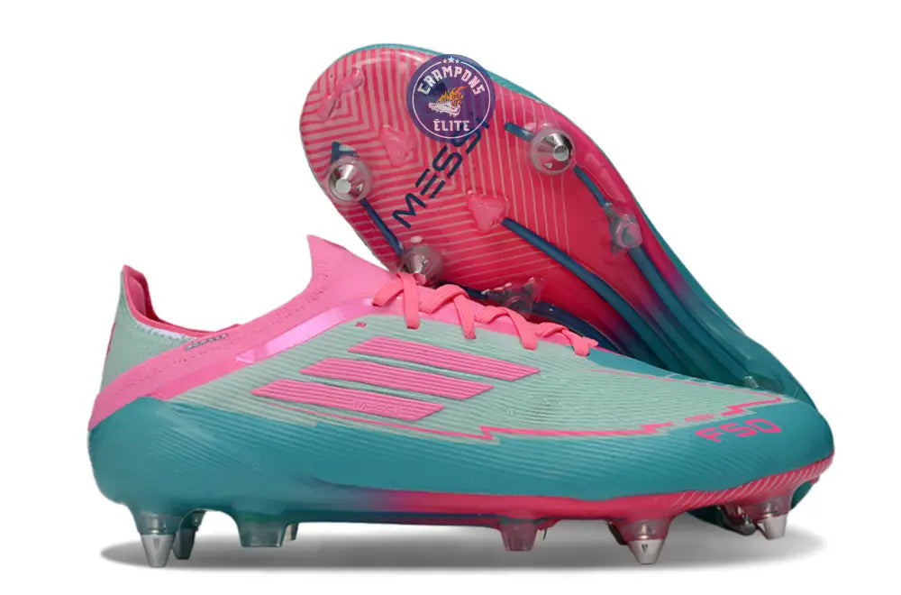 F50 Elite Lacets SG - Bleu Turquoise/Bleu/Rose