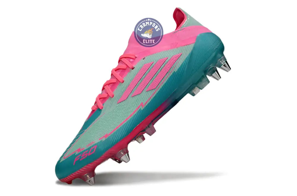 F50 Elite Lacets SG - Bleu Turquoise/Bleu/Rose