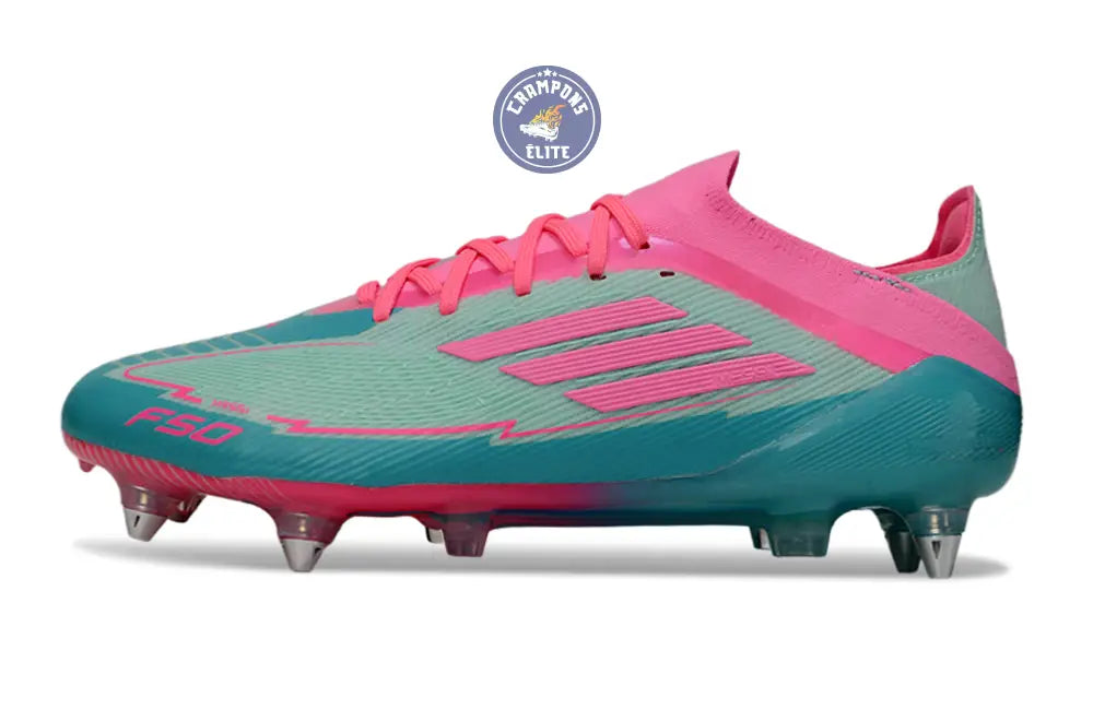 F50 Elite Lacets SG - Bleu Turquoise/Bleu/Rose