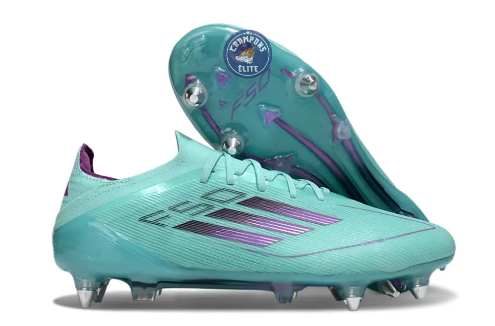 F50 Elite Lacets SG - Bleu Turquoise/Violet