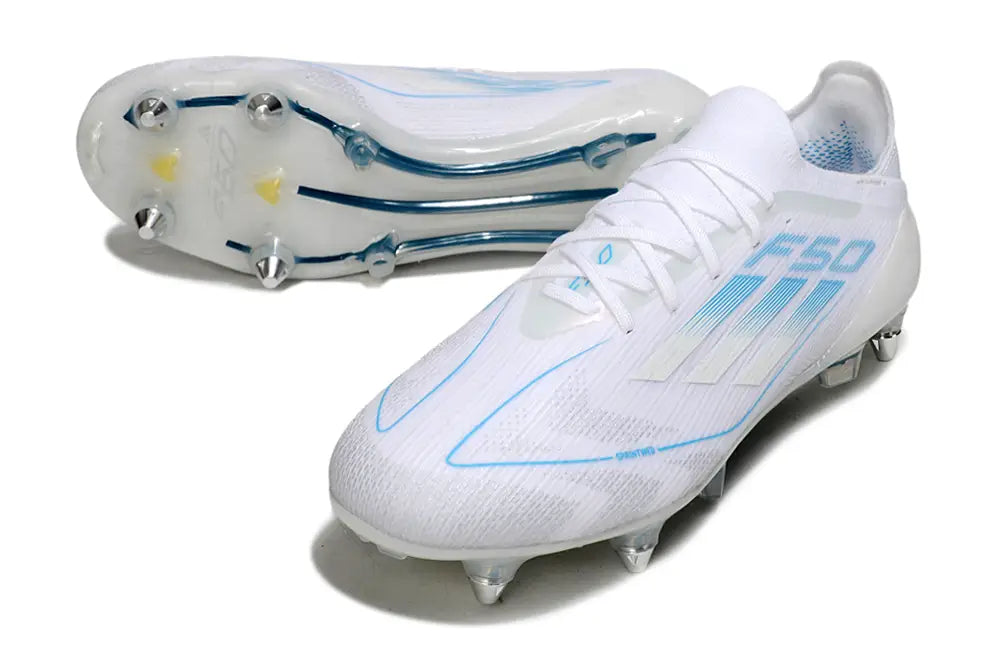 F50 Elite Lacets SG Polar Victory - Blanc/Argenté/Bleu