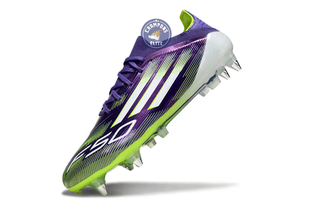 Image of F50 Elite Lacets SG - Violet/Jaune Fluo/Blanc