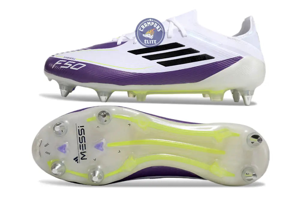 Image of F50 Elite SG Soft Ground - Blanc/Noir/Violet