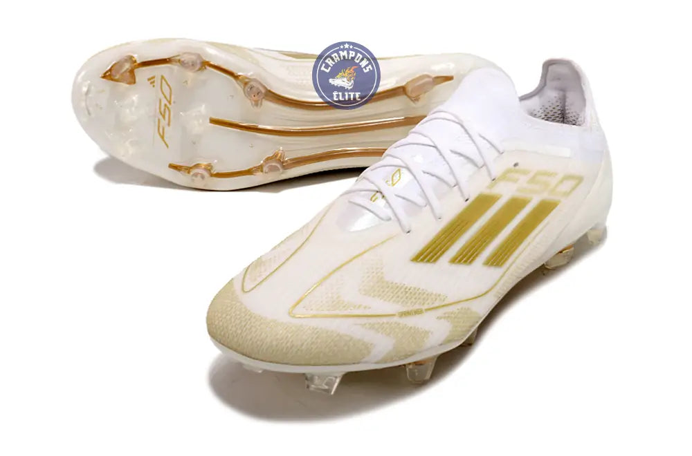 Image of F50 Elitee Lacets FG - Blanc/Doré