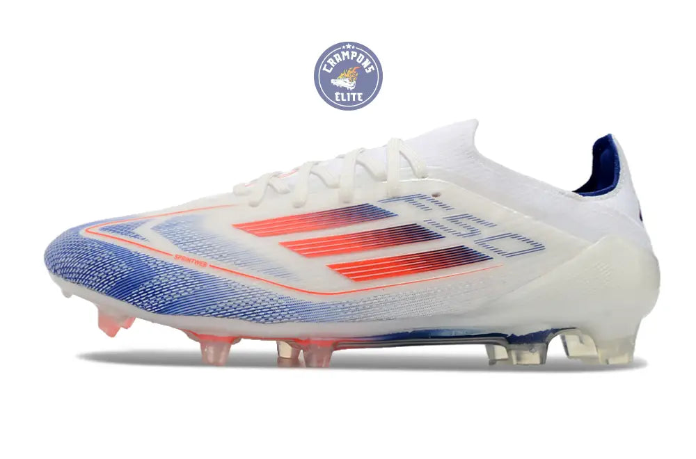 F50 Elitee Lacets FG - Blanc/Orange/Bleu
