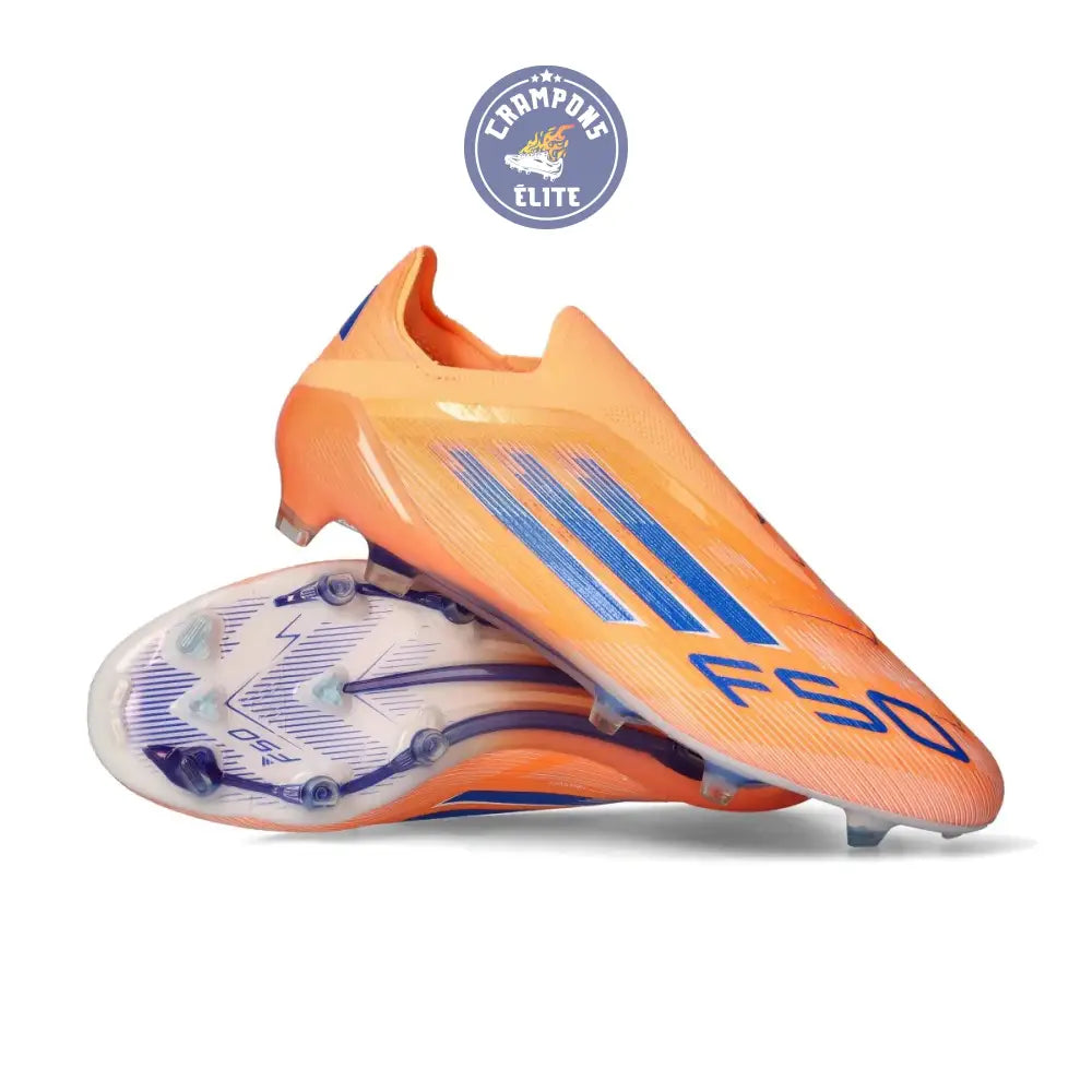 F50 Laceless Elite FG Coral Blaze - Orange/Noir
