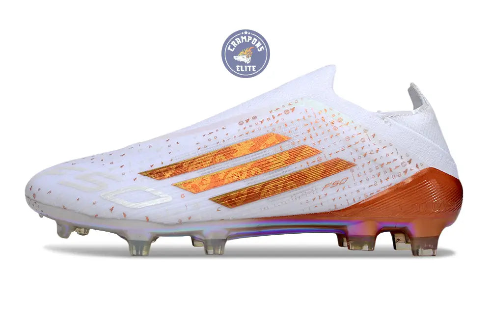 Image of F50 LACELESS ELITE FG x MOHAMED SALAH AFCON - BLANC/BRONZE ÉDITION LIMITÉE