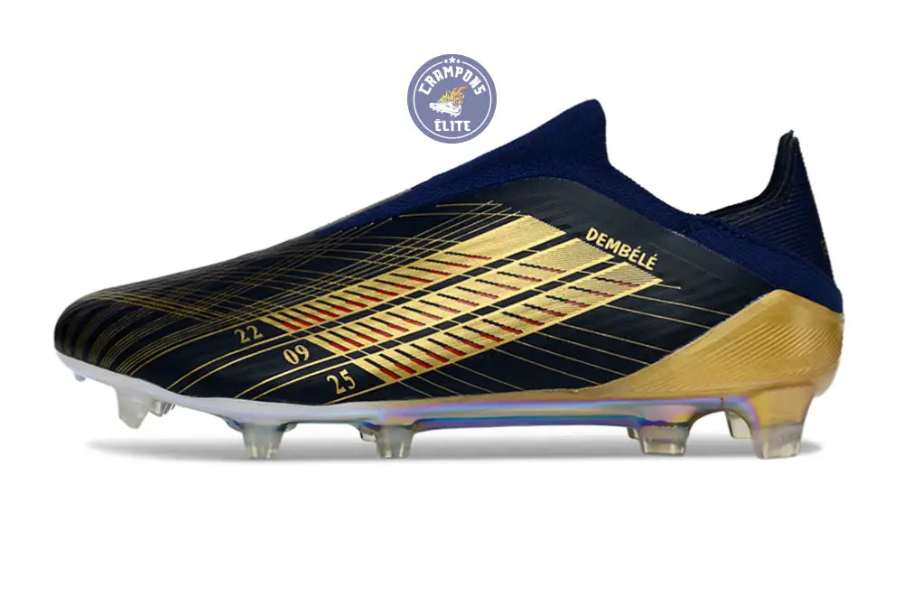F50 Laceless FG Édition spéciale OUSMANE DEMBÉLÉ BALLON D’OR - BLEU FONCÉ/OR