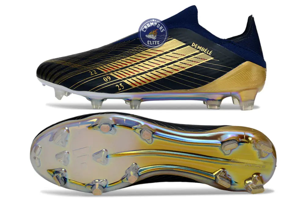 Image of F50 Laceless FG Édition spéciale OUSMANE DEMBÉLÉ BALLON D’OR - BLEU FONCÉ/OR