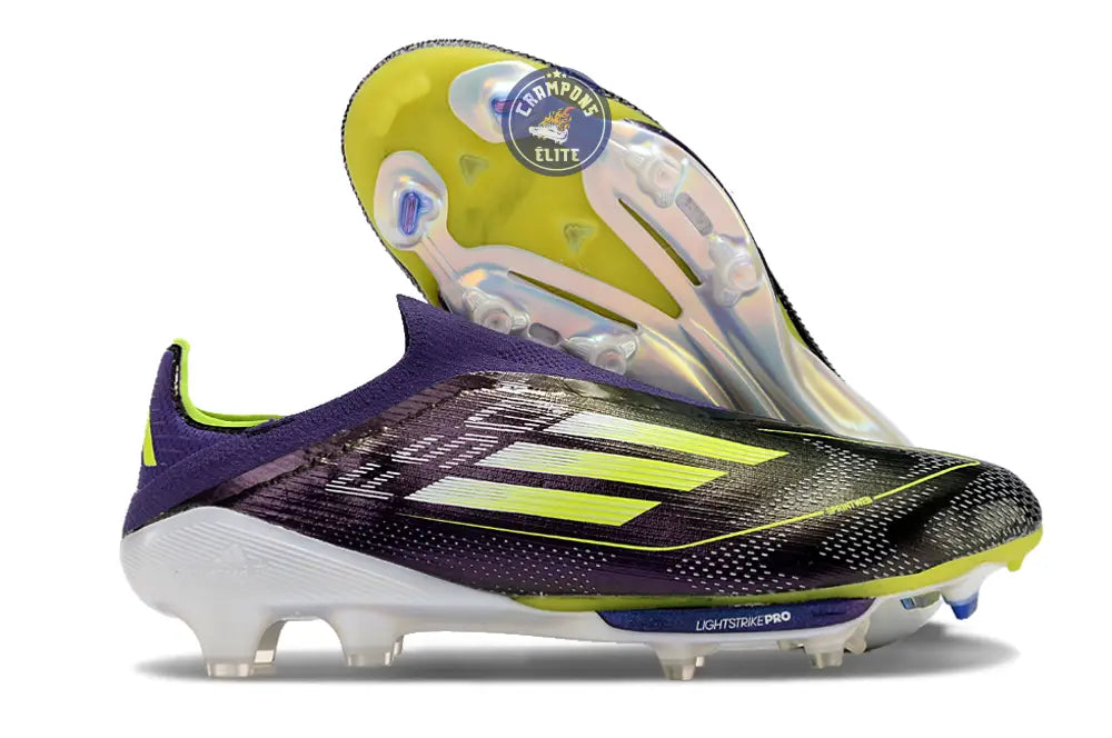F50 + Laceless FG Fast Reborn - Violet/Blanc/Lucid Lemon ÉDITION LIMITÉE