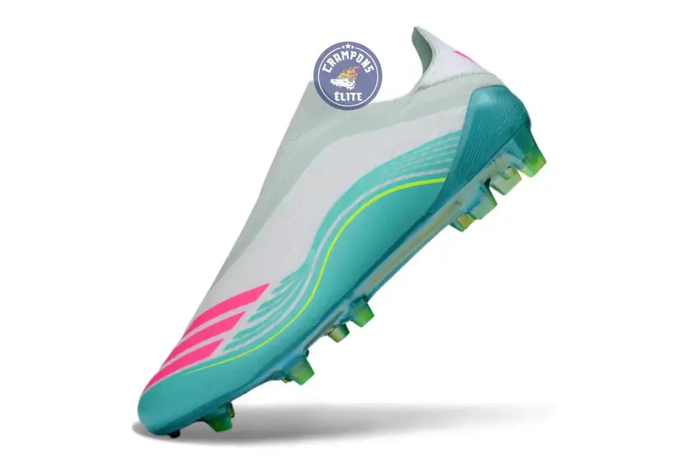 F50 Laceless FG Messi - Turquoise/Blanc/Rose