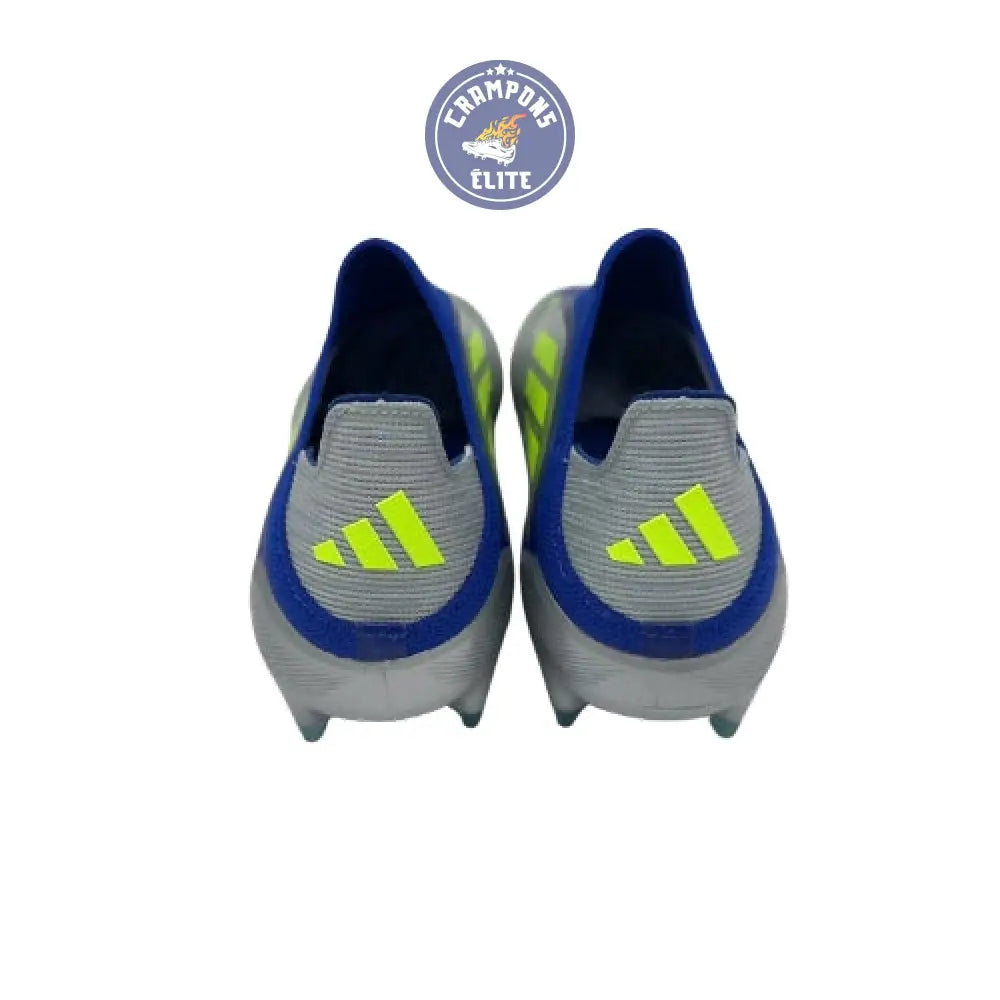 Image of F50 Laceless MESSI Elite FG LA VIDA RAPIDA - ARGENTÉ/JAUNE/BLEU