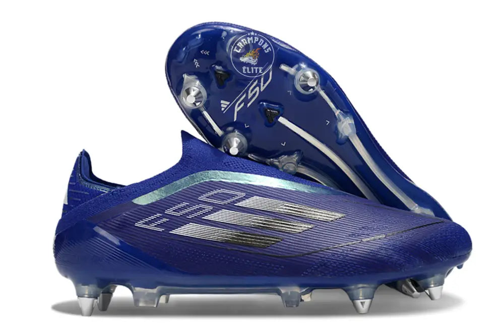 Image of F50 Laceless SG - Bleu/Argenté/Blanc
