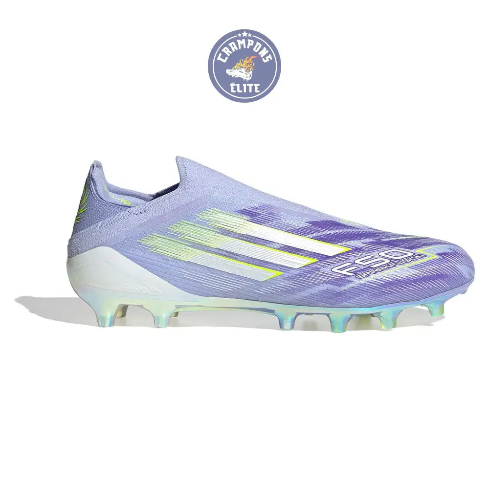 Image of F50 Laceless Sparkfusion Elite Low Cut Laceless FG Radiant Blaze - Violet Tone/Vert/Violet