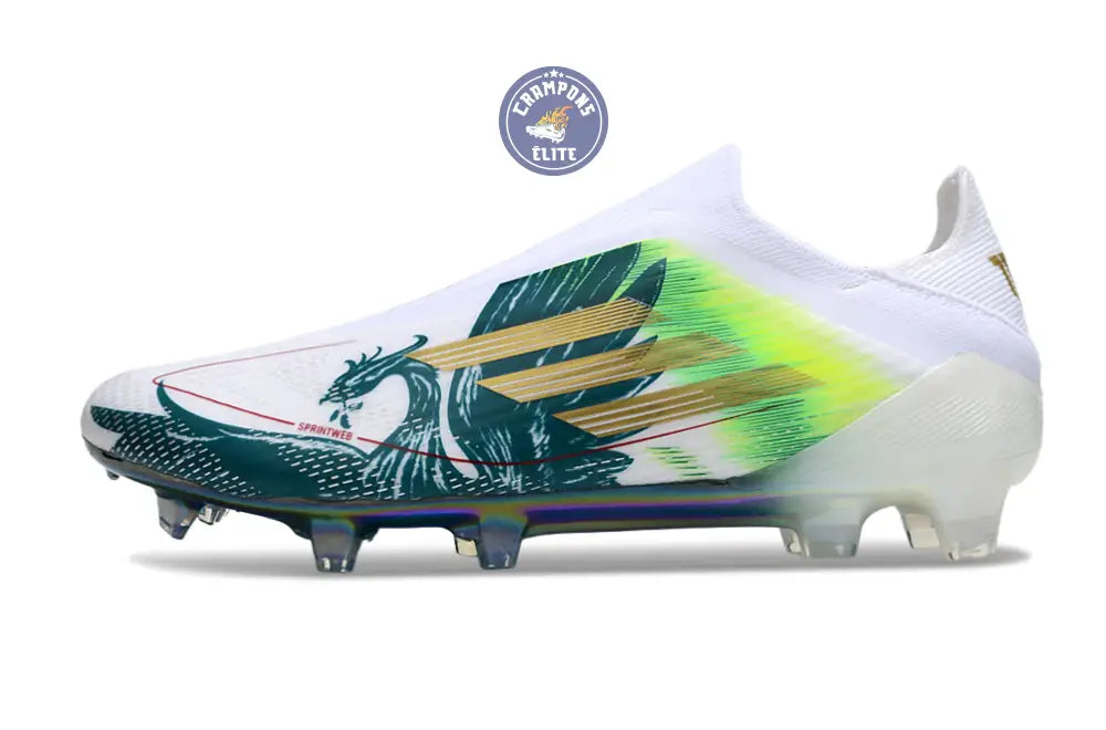 F50 Laceless Spécial Mohamed Salah FG - Blanc/Vert/Doré