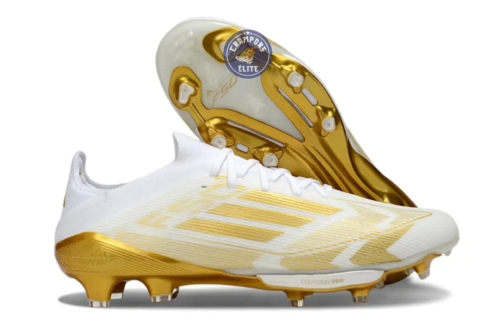 F50 + Lacets FG - Blanc/Doré