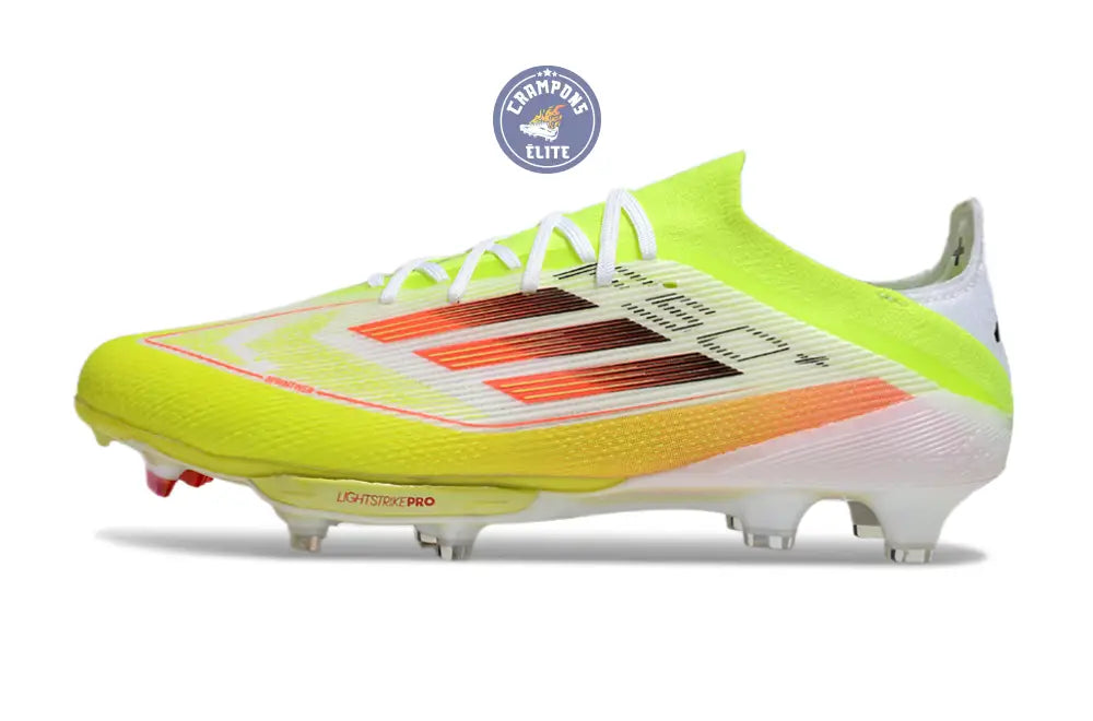 F50 + Lacets FG - Blanc/Jaune Fluo/Orange/noir