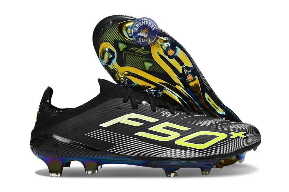 F50 + Lacets FG - Noir/Jaune Fluo/Blanc/Bleu