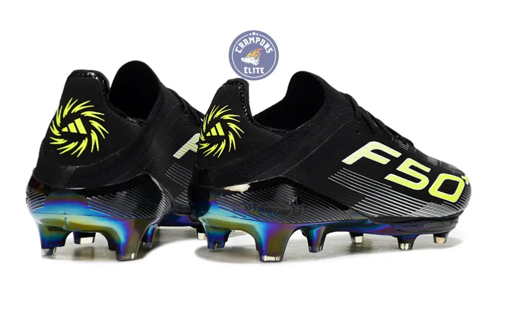 F50 + Lacets FG - Noir/Jaune Fluo/Blanc/Bleu