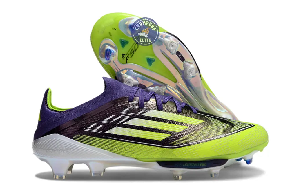 Image of F50 + Lacets FG Fast Reborn - Violet/Blanc/Vert ÉDITION LIMITÉE